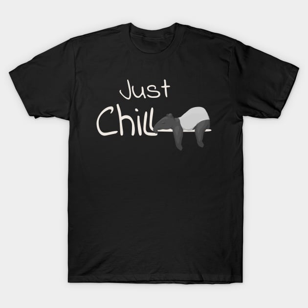 Just Chill | Relaxing Tapir Stress Relief Art T-Shirt by SkizzenMonster